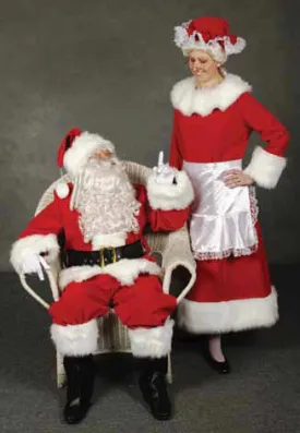 Mrs. Claus Costume Dress / Deluxe Velvet (standing right)