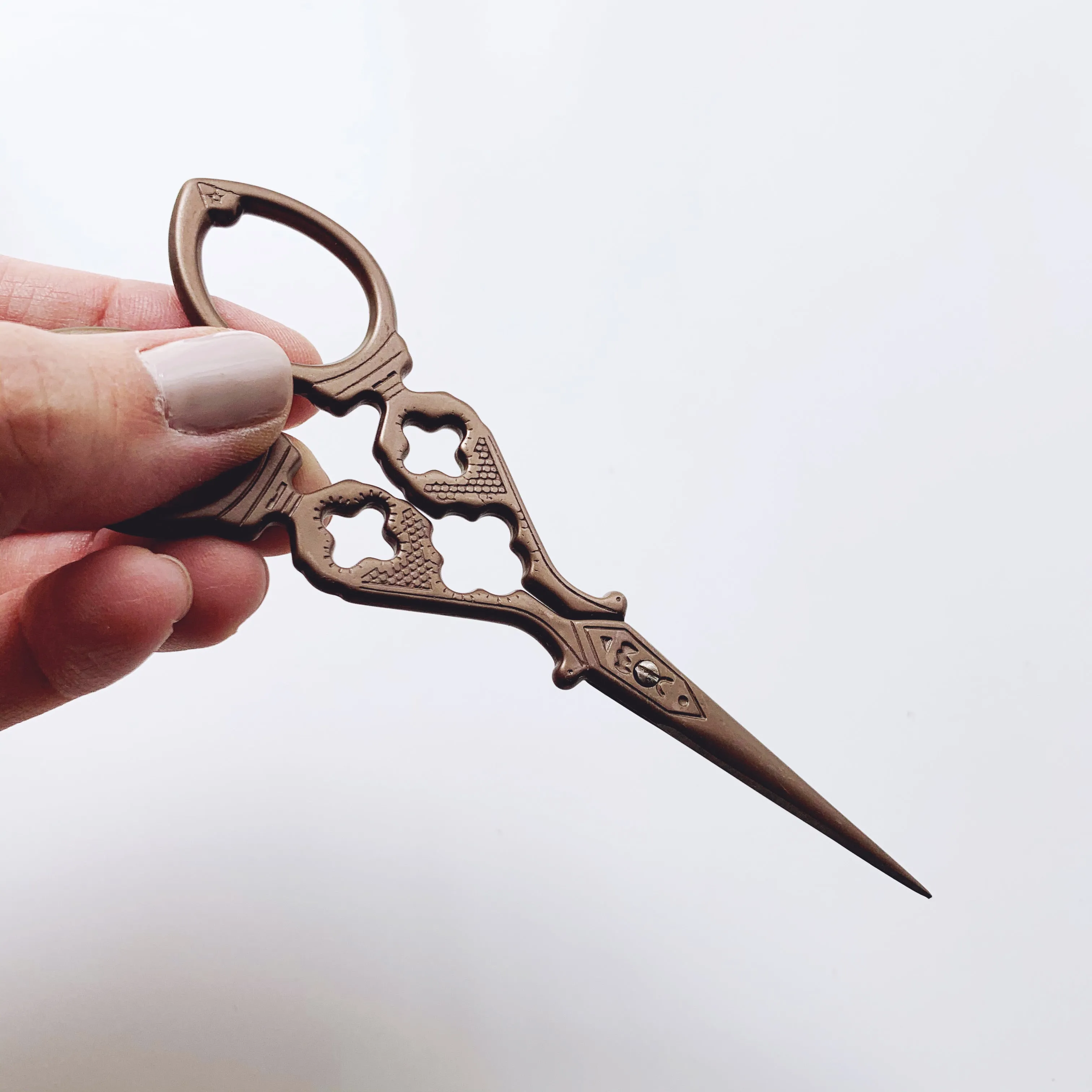 Notre Dame Bronze Stainless Steel Embroidery Scissors