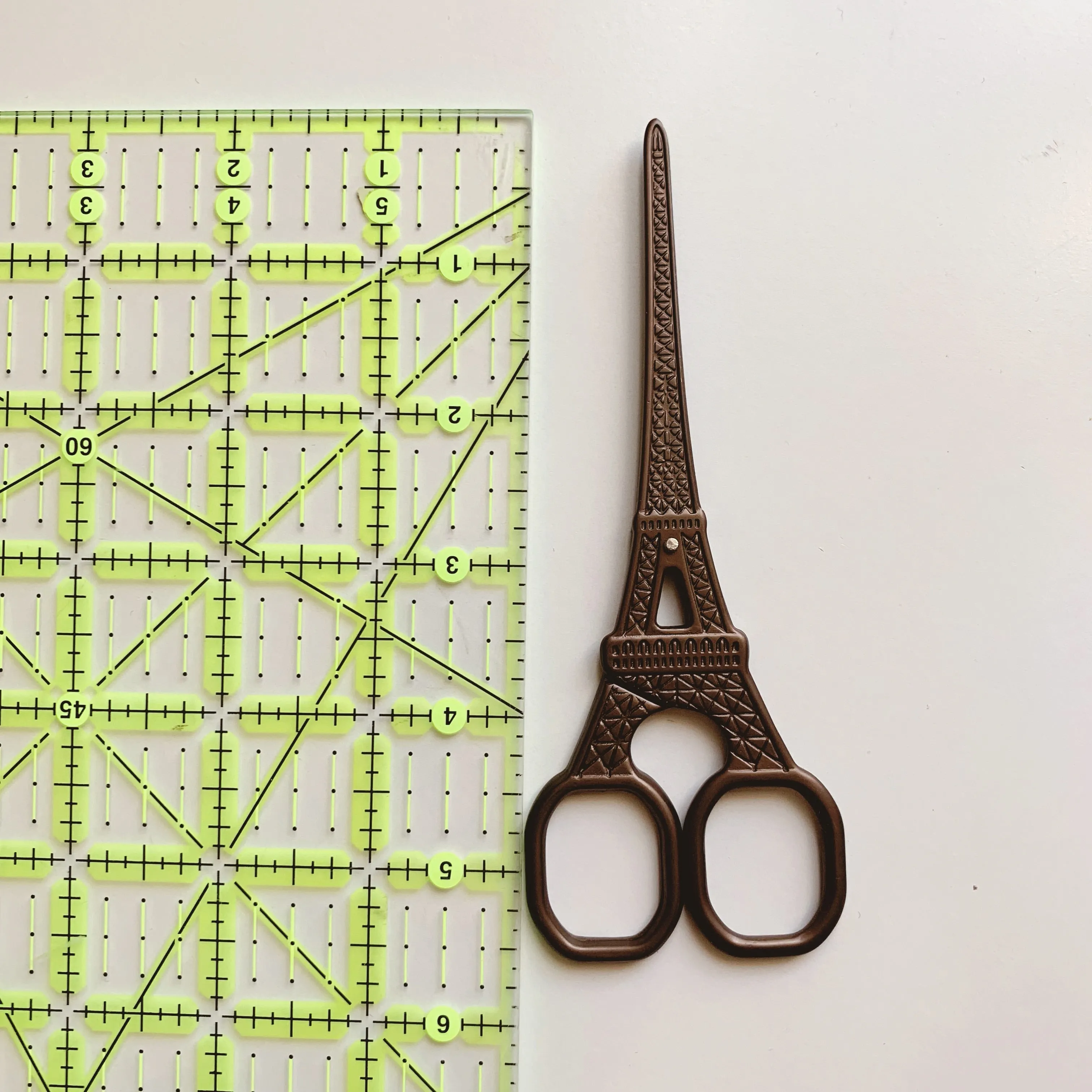 Paris Eiffel Tower Chocolate Brown Stainless Steel Embroidery Scissors
