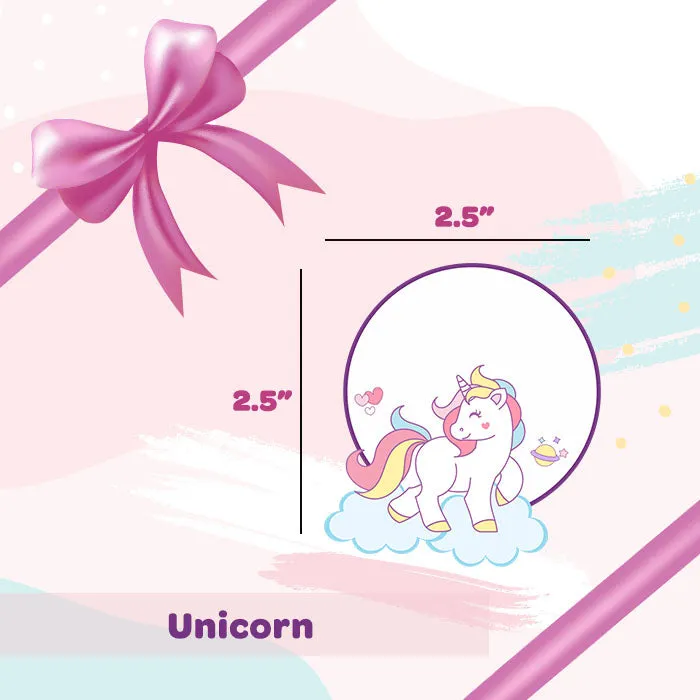 Personalised Gift Sticker - Unicorn - Set of 60