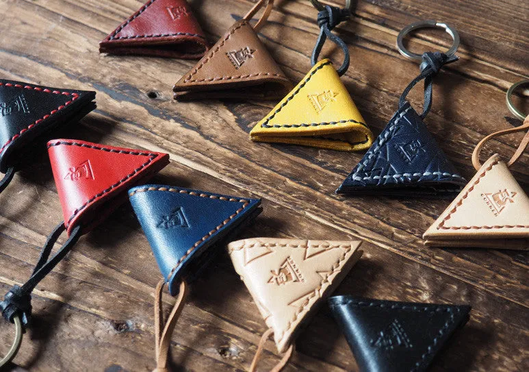 Personalized Leather Guitar Pick Holder Keychain #Brown
