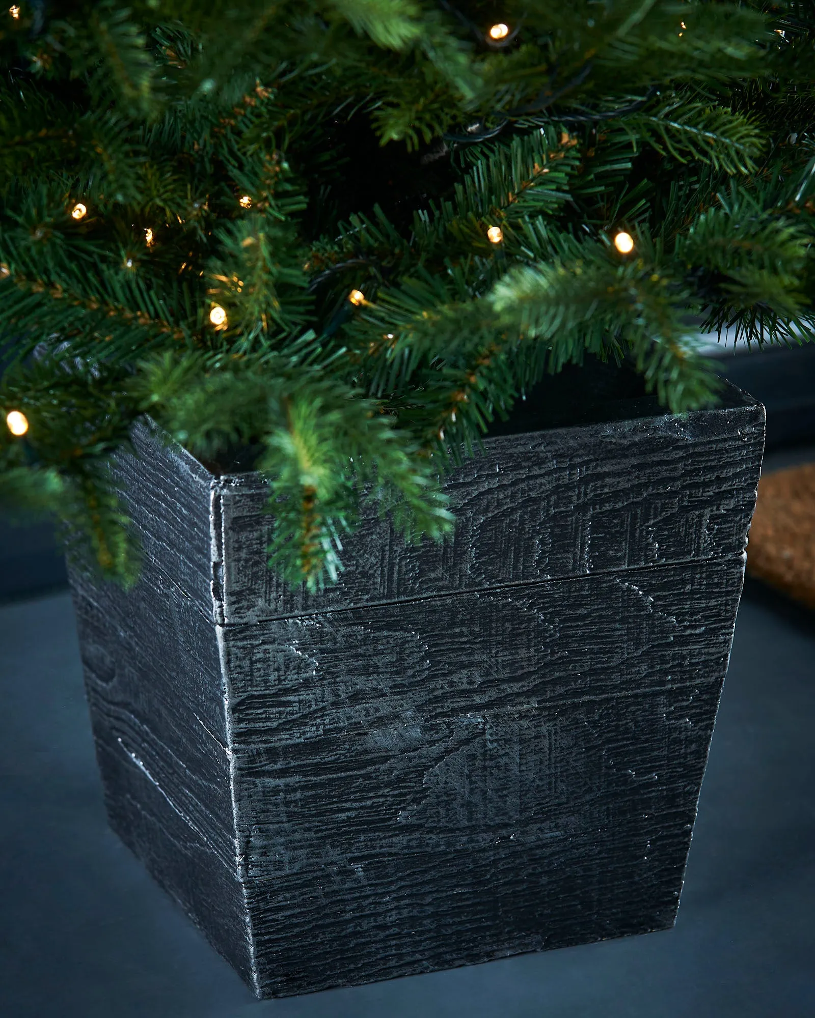 Pre-Lit Grand Fir Potted Christmas Tree, 4 ft