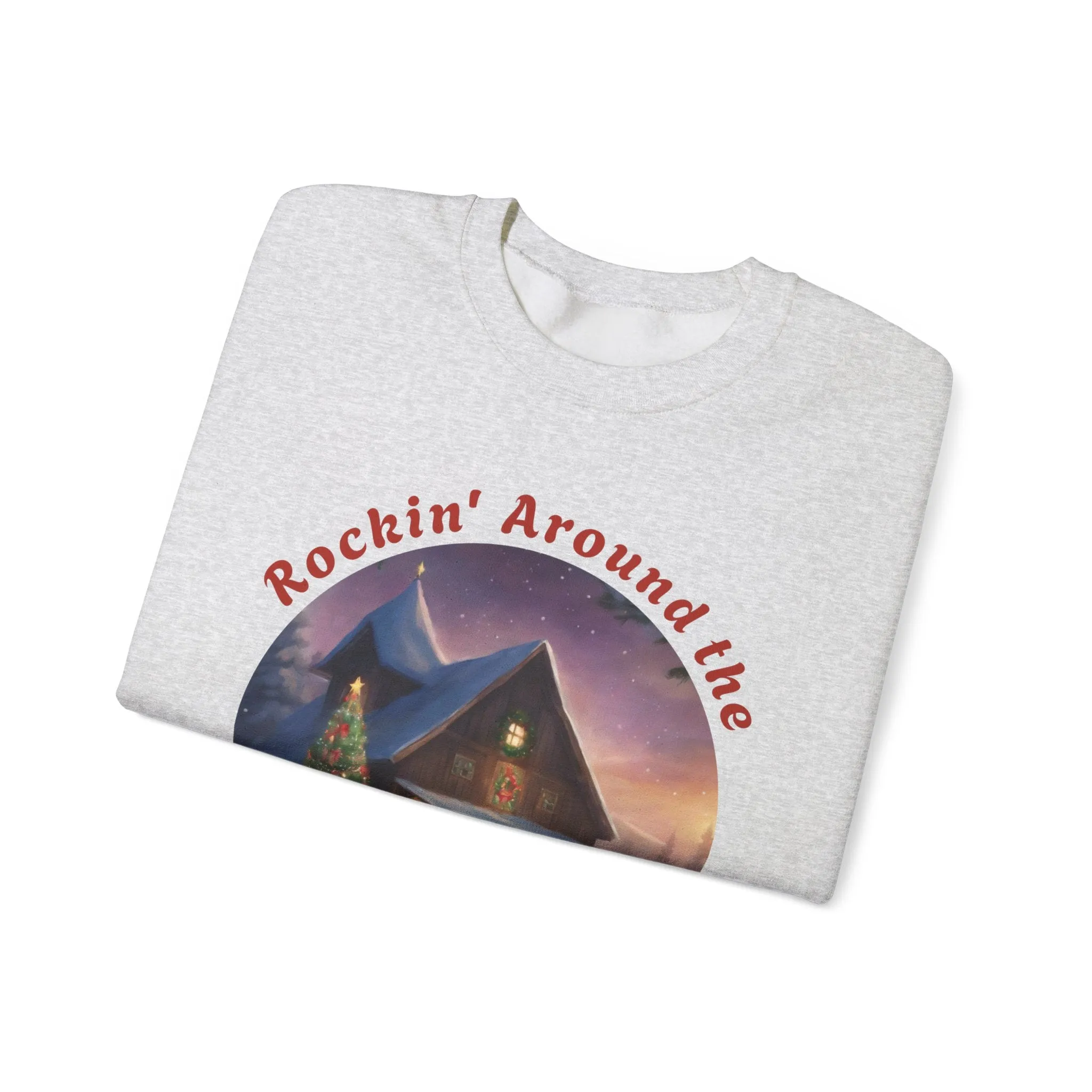 Rockin' Around the Christmas Barn Crewneck Sweatshirt, Country Music Sweater, Christmas Sweater