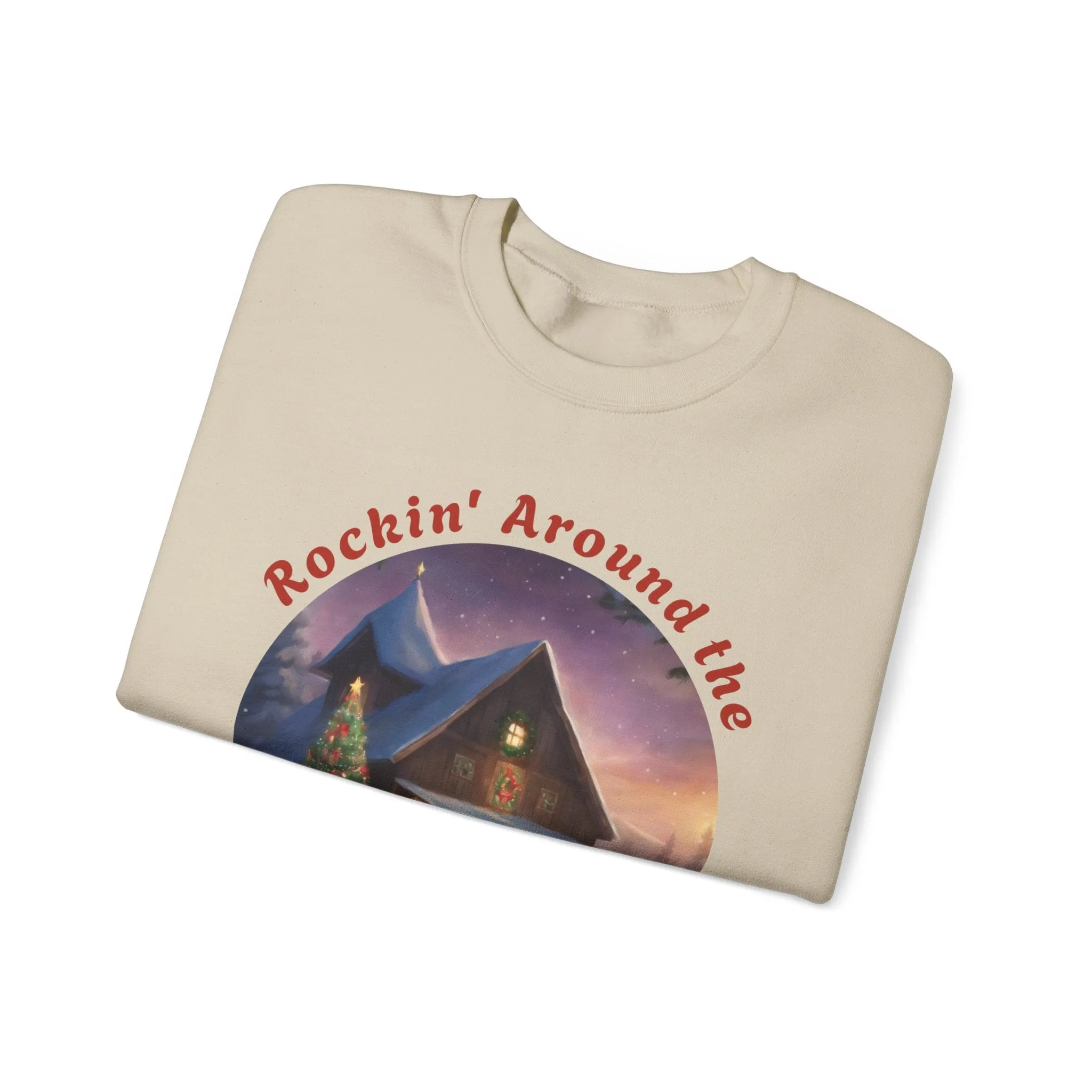 Rockin' Around the Christmas Barn Crewneck Sweatshirt, Country Music Sweater, Christmas Sweater