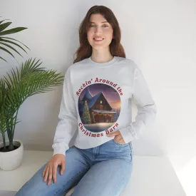 Rockin' Around the Christmas Barn Crewneck Sweatshirt, Country Music Sweater, Christmas Sweater