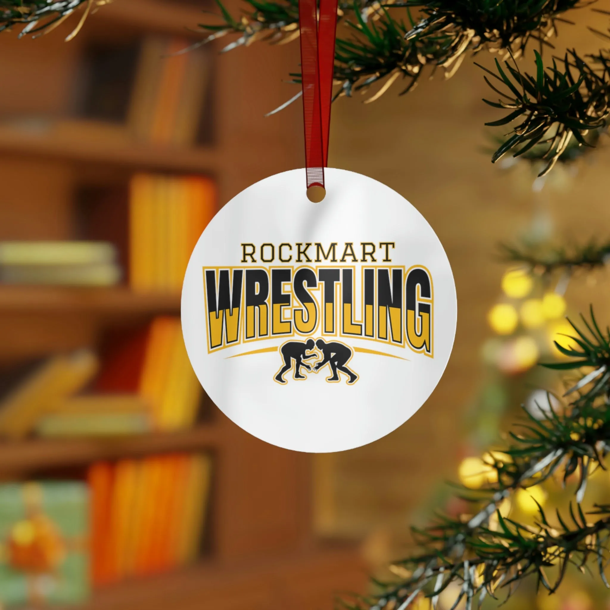 Rockmart Wrestling Metal Ornaments