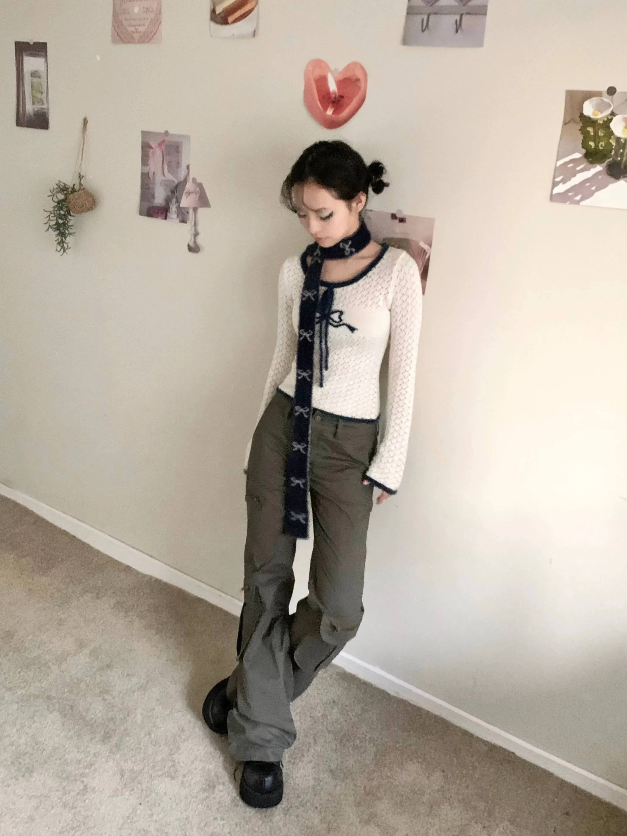 Sic Astra Angel Energy Ribbon Knitting 2 sides Scarf (Faux Fur)