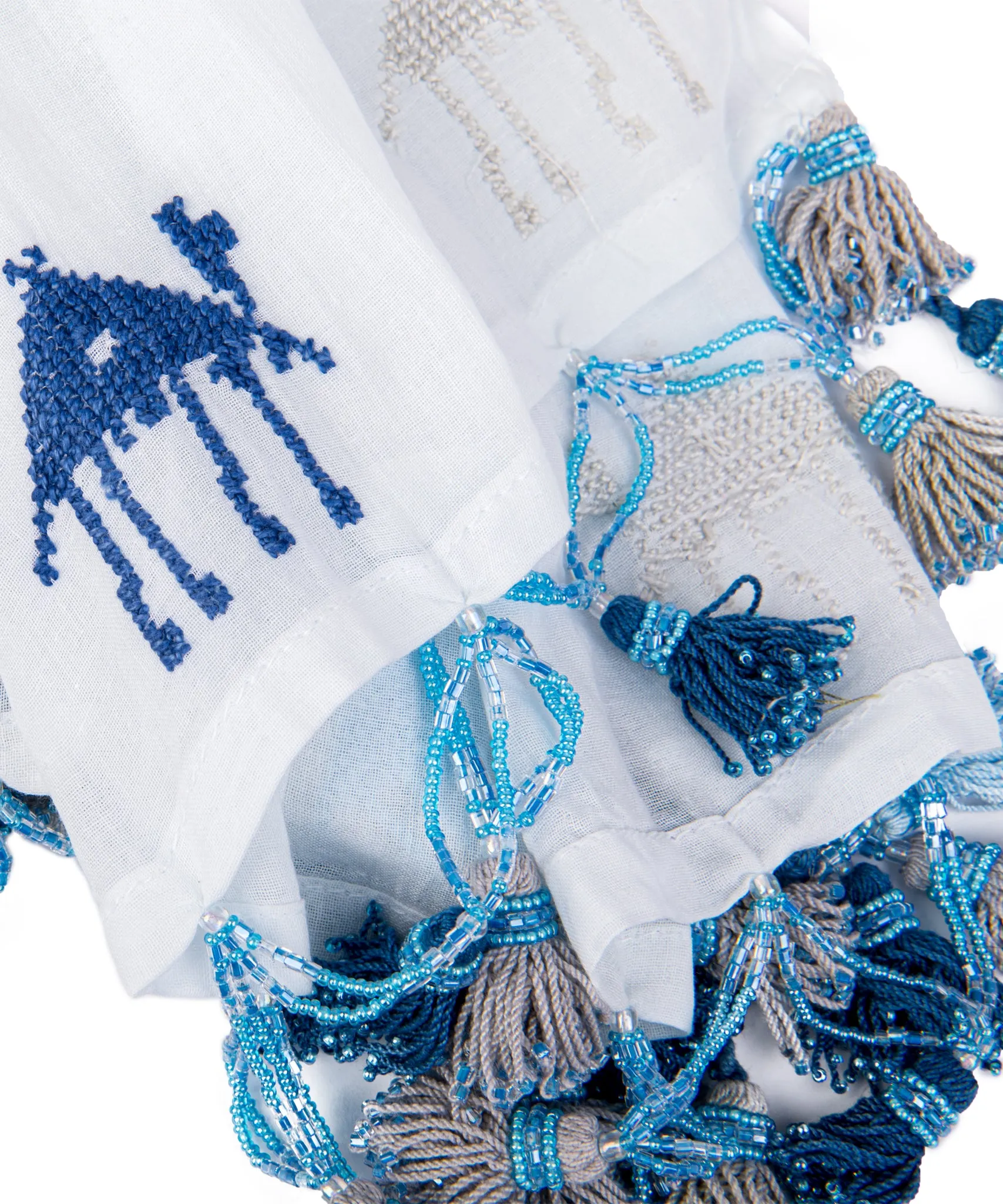 Sinai White Cotton Shawl