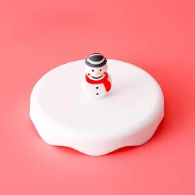 Snowman Silicone Lid Cover Topper for Coffee Mug, Tea Cup, Glasses (Red Scarf) – Starbucks Accessories