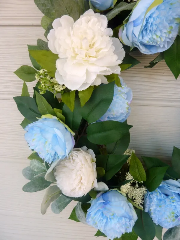 Spring peony wreath, Wreaths for the Front door, Spring Wreaths, peony wreath