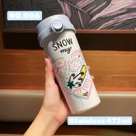 Starbucks 2021 China Christmas Snow Mountain 16oz Stainless Steel Cup (2021 Christmas Edition)