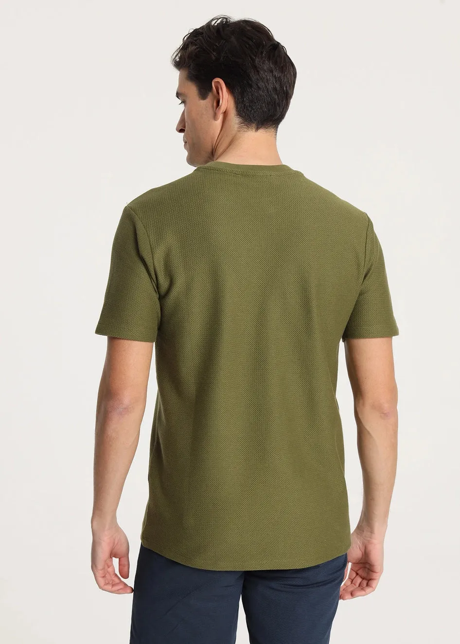 V&Lucchino textured cotton t-shirt green