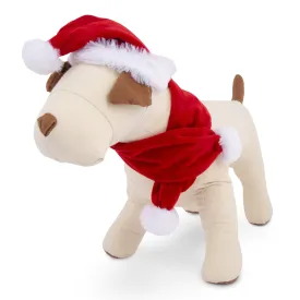Velvet Santa Dog Hat