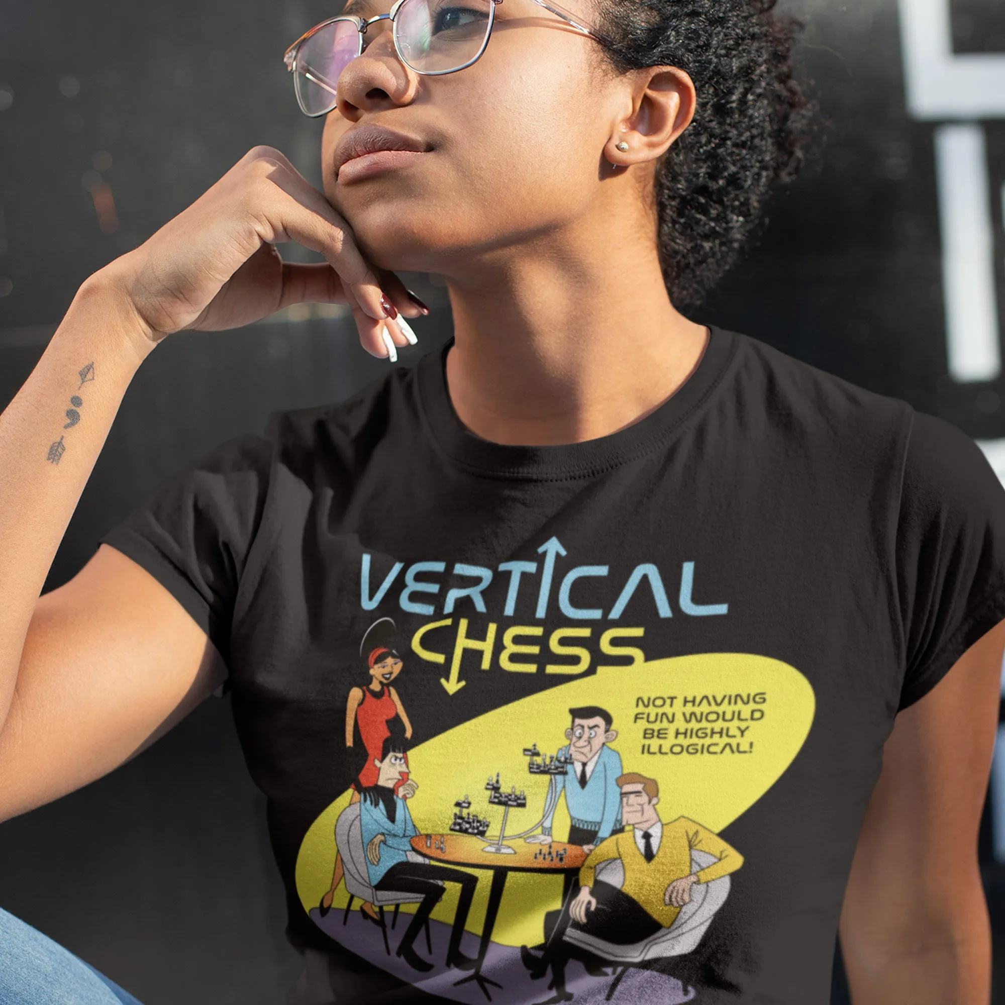 Vertical Chess Femme T-Shirt